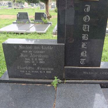 JOUBERT Jan Abraham 1887-1963 &amp; Charlotte Francina v.d. VYVER 1906-