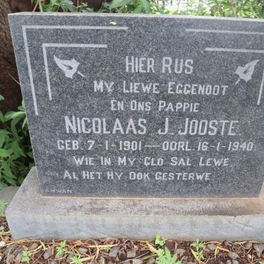 JOOSTE Nicolaas J. 1901-1940