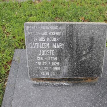 JOOSTE Cathleen Mary nee HUTTON 1929-1959