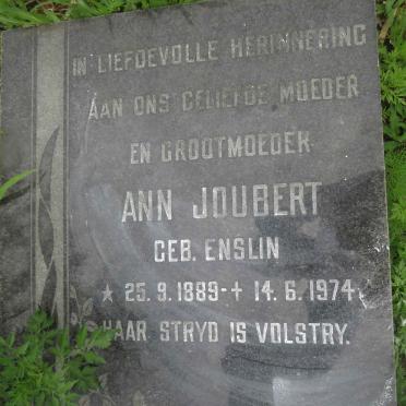 JOUBERT Ann nee ENSLIN 1889-1974