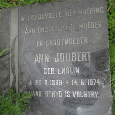 JOUBERT Ann nee ENSLIN 1889-1974