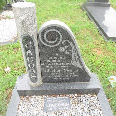 JACOBS  Abraham Jacobus 1933-2014 &amp; Martha Johanna STAUSS 1936-1988