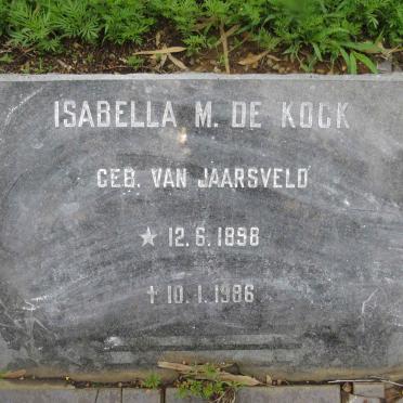 KOCK Isabella M., de nee VAN JAARSVELD 1898-1986