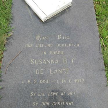 LANGE Susanna H.C., de 1956-1973