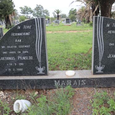 MARAIS Marthinus Prinsloo 1910-1982 &amp; Jeanette Adriana 1906-2003