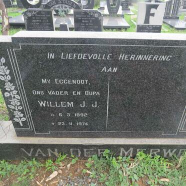 MERWE Willem J.J., van der 1892-1974