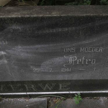 MERWE Willie, van der 1932-1994 &amp; Petro 1941-