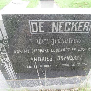 NECKER Andries Odendaal, de 1889-1971