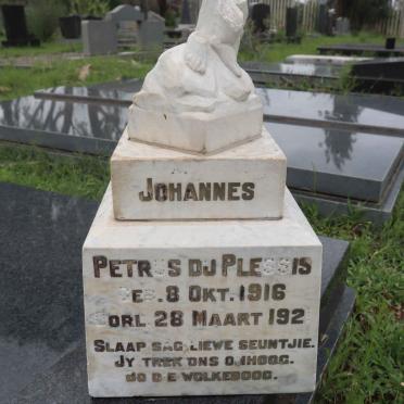 PLESSIS Johannes Petrus, du 1916-1921