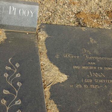 PLOOY Braam, du 1910-1996 &amp; Jana SCHEFFER 1925-