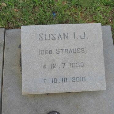 PIETERSE Susan I.J. nee STRAUSS 1930-2010