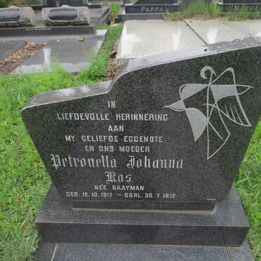RAS Petronella Johanna nee SAAYMAN 1917-1972