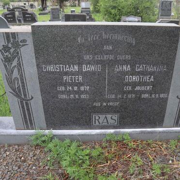 RAS Christiaan Dawid Pieter 1872-1953 &amp; JOUBERT Anna Catharina Dorothea 1871-1956