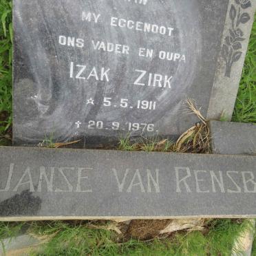 RENSBURG Izak Zirk, Janse van 1911-1976
