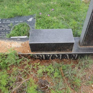 SNYMAN Philip Martinus 1940- &amp; OOSTHUIZEN Maria Catharina M. 1941-1999