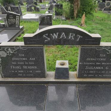 SWART Frans Hendrik 1895-1980 &amp; Susanna G.E. 1903-1975