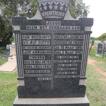 THERON Jan Abraham 1870-1941 &amp; Dorathea Jacomina Margaretha 1880-1946