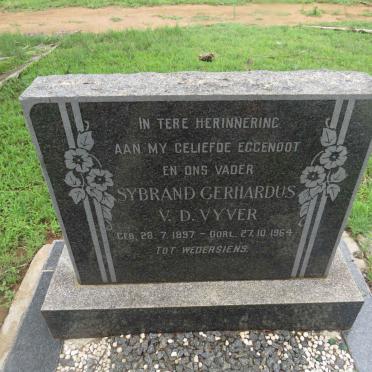 VYVER Sybrand Gerhardus, v.d 1897-1964