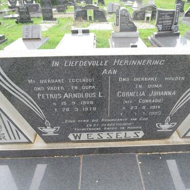 WESSELS Petrus Arnoldus L. 1908-1978 &amp; Cornelia Johanna CONRADIE 1914-1993