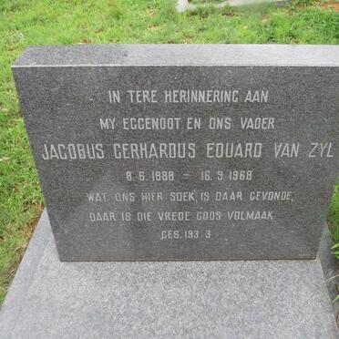 ZYL Jacobus Gerhardus Eduard, van 1888-1968