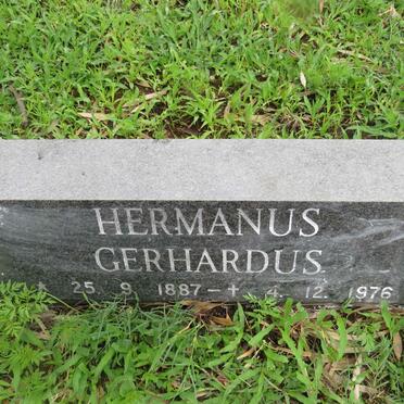? Hermanus Gerhardus 1887-1976
