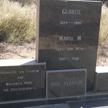 VUUREN George, van 1894-1982 &amp; Maria M. TOYE VAN WYK 1905-1984