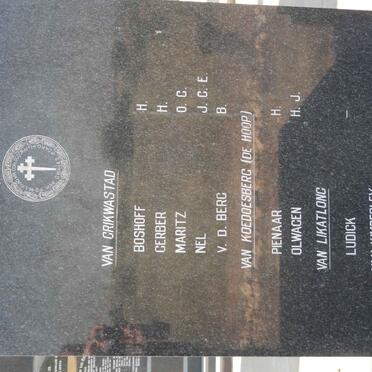 Free State, JACOBSDAL district, Burgher Monument - Magersfontein and other battles