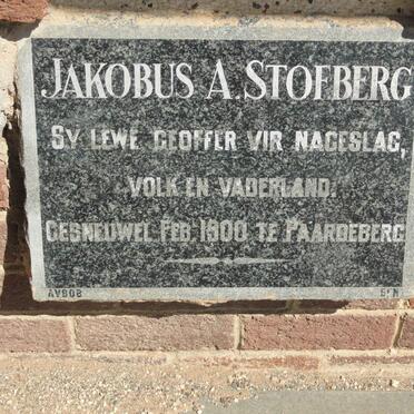 STOFBERG Jakobus A. -1900