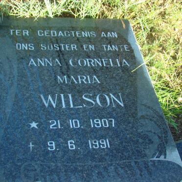 WILSON Anna Cornelia Maria 1907-1991