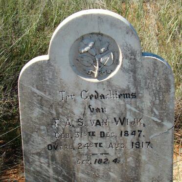 WIJK F.A.S., van 1847-1917