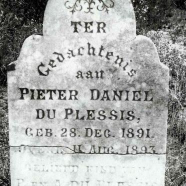 PLESSIS Pieter Daniel, du 1891-1893 