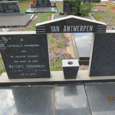 ANTWERPEN Matthys Gerhardus, van 1920-1983