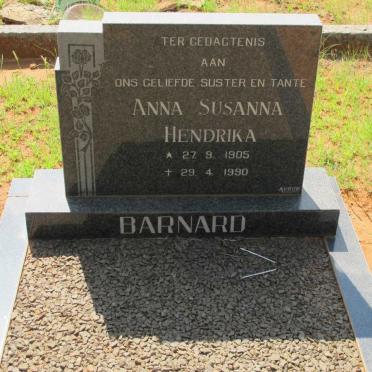 BARNARD Anna Susanna Hendrika 1905-1990
