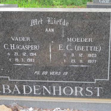 BADENHORST C.H. 1914-1983 &amp; E.C. 1923-1977