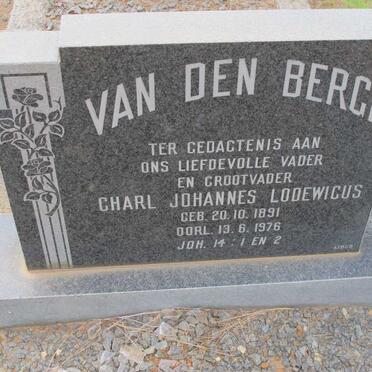 BERGH Charl Johannes Lodewicus, van den 1891-1976