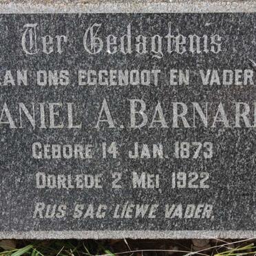 BARNARD Daniel A. 1873-1922