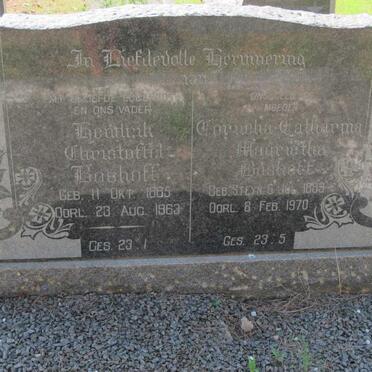 BOSHOFF Hendrik Christoffel  1885-1963 &amp; Cornelia Catharina Magrietha STEYN 1889-1970