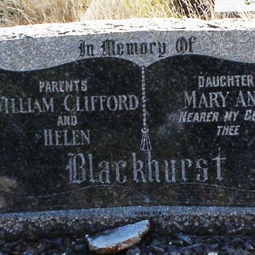 BLACKHURST William Clifford &amp; Helen :: BLACKHURST Mary Ann