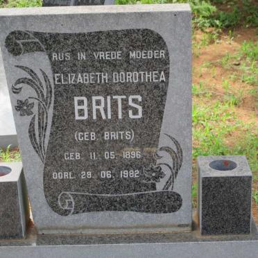BRITS Elizabeth Dorothea nee BRITS 1896-1982