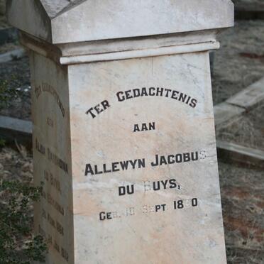 BUYS Allewyn Jacobus, du 1860- & Alida Barendina 1864-1932