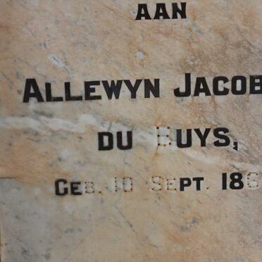 BUYS Allewyn Jacobus, du 1860-