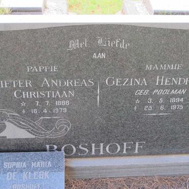 BOSHOFF :: POOLMAN  :: DE KLERK