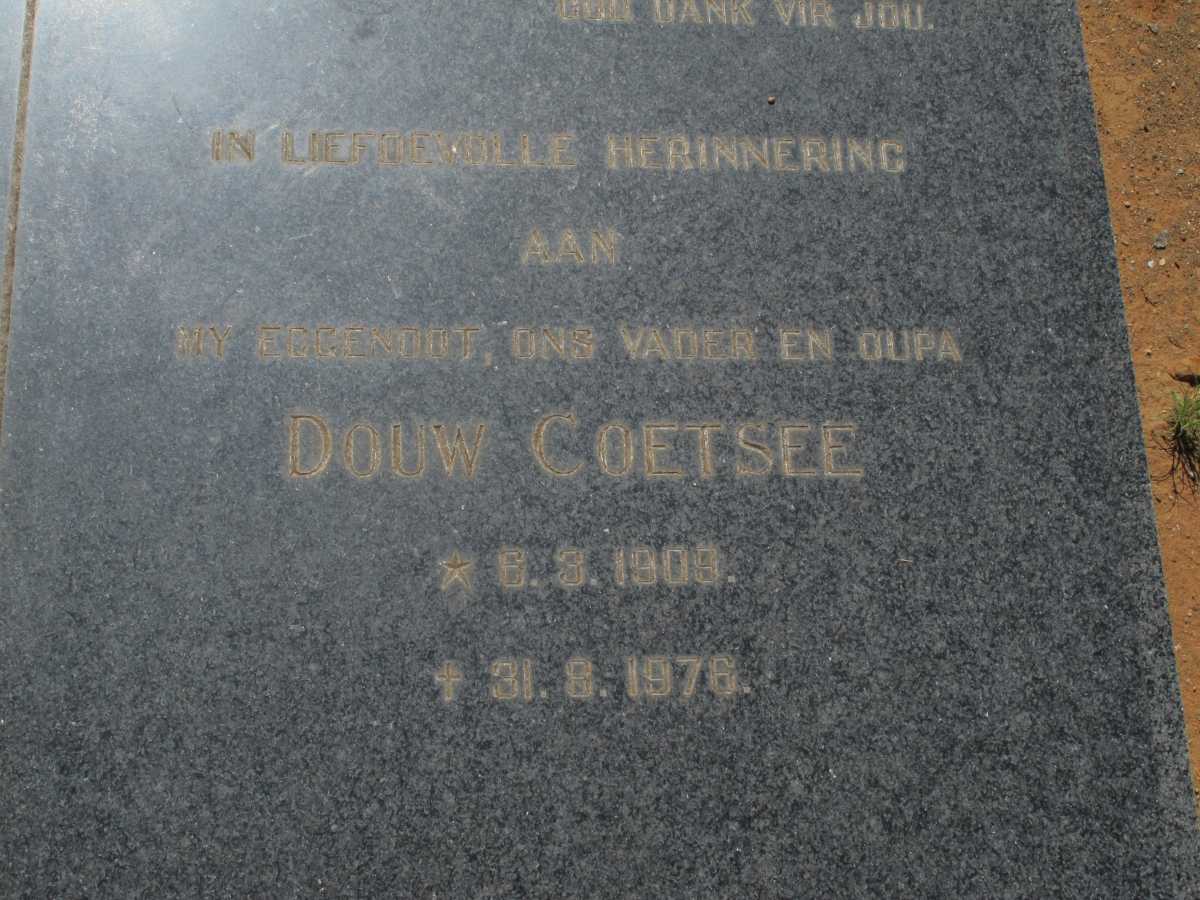 COETSEE Douw 1909-1976