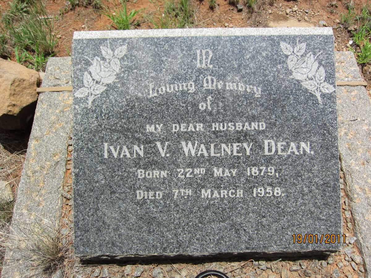 DEAN Ivan V. Walney 1879-1958