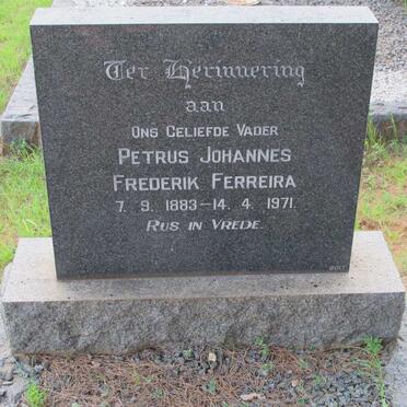 FERREIRA Petrus Johannes Frederik 1883-1971