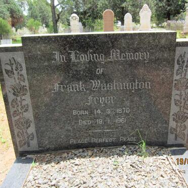 FRYER Frank Washington 1870-1961