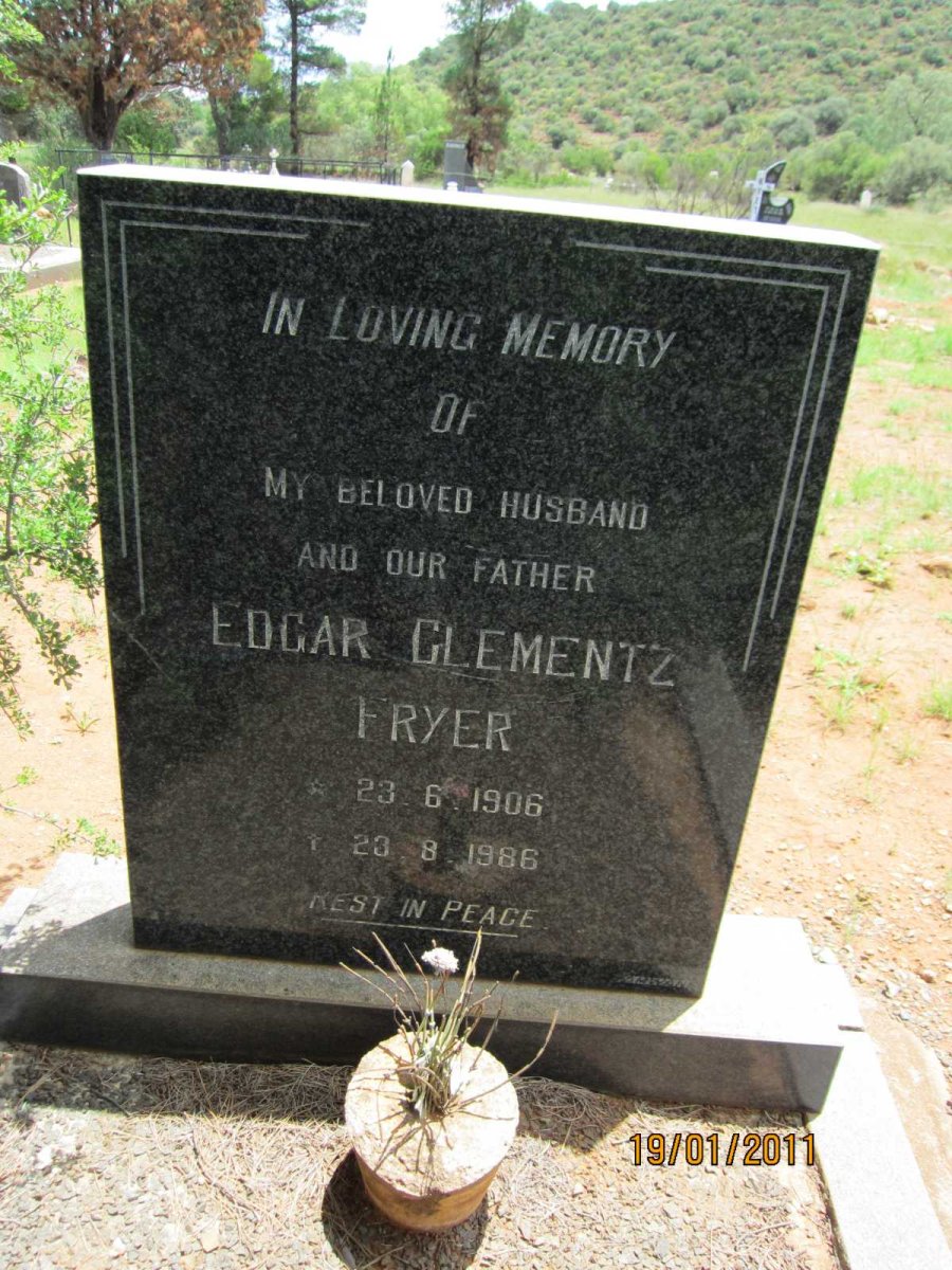 FRYER Edgar Clementz 1906-1986