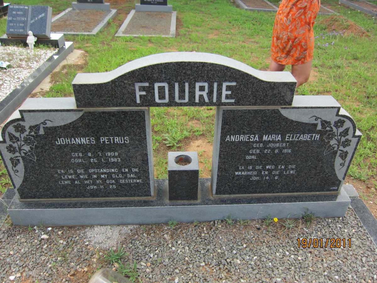 FOURIE Johannes Petrus 1909-1983