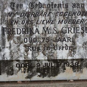 GRIESEL Fredrika M.S. -1939