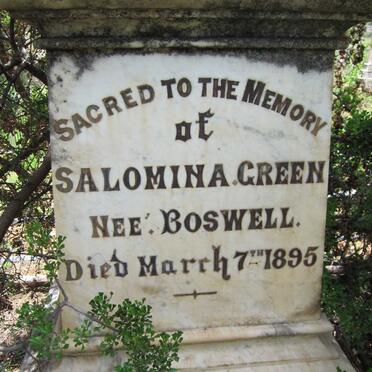 GREEN Salomina nee BOSWELL -1895